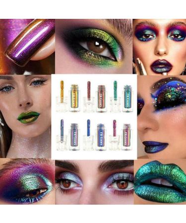 Herbaluxy Multi Chrome Liquid Lipstick & Eyeshadow Stick Set - Chic-Chat Chrome Shades | Herbaluxy Chrome Lipstick - Buy Online on GoSupps.com