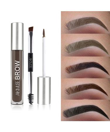 Waterproof Liquid Eyebrow Gel | Smudge-Proof & Sweat Resistant | Long Lasting Tinted Brow Color | Brow Pen Included (Black-Brown) - Buy Online on GoSupps.com