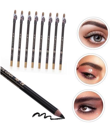 BELLIFFY 8pcs Wooden Beauty Eyebrow Pencil Eye Brow Pencils for Women Eyebrow Makeup Tool 1 count (Pack of 1) Black - Buy Online on GoSupps.com