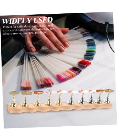 Healeved 1 Set Nail Art Base Metal Display Stand Fake Nails Holder Nail Stands for Press on Nail Art Practice Base Display Stands Nail Art Display Stand Decorative Nails Wooden Cosmetic - Buy Online on GoSupps.com