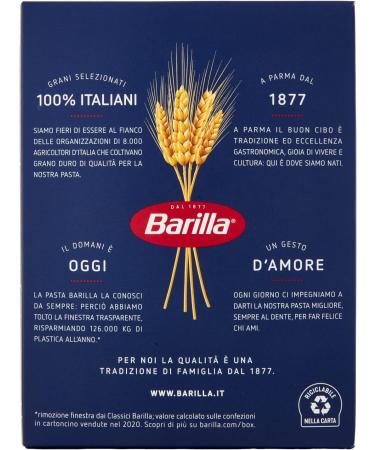  Italian Gourmet E.R. Pack of 20 Barilla Mezze Maniche Rigate No. 84 pasta 100% Italian pasta 500g + Italian gourmet polpa 400g - Buy Online on GoSupps.com