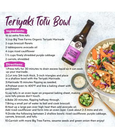 Big Tree Farms Organic Coco Aminos Teriyaki Flavor - Soy-Free, Vegan, Gluten-Free, Paleo, Kosher, Whole30, Non-GMO - Low Glycemic Sodium Sauce & Marinade Substitute - 10 oz (Pack of 2) - Buy Online on GoSupps.com