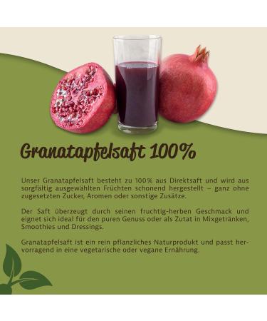  mynatura Mynatura 100% Natural Pomegranate Juice - 1 L - No Additives - Rich in Vitamins - Natural Product - Fruit Juice - Dessert - Sugar Free (1 L) - Buy Online on GoSupps.com