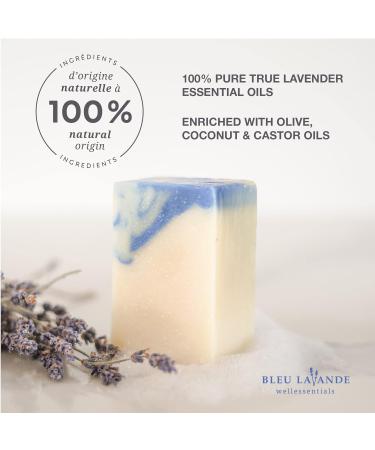 Buy Bleu Lavande 2 Pack Natural Handmade Lavender Body Soap - 100% Vegan Cruelty-Free Pure Essential Oil - No Artificial Fragrances - 2x 5.8 Oz - Buy Online on GoSupps.com