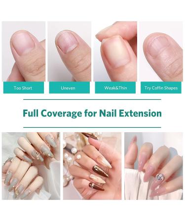 AIBRIT Nail Kit: 6 in 1 Glue Gel, 550 Coffin Nails, UV LED Lamp - DIY Nail Extension Set for Christmas Gifts - Buy Online on GoSupps.com