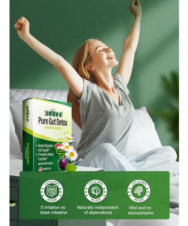 Pure Gut Detox - Colon Cleanse Cleanser Detox Cleanse Gut Cleanse for Women Men with Senna Cascara Sagrada Digestive Enzymes Probiotic Blend and Prebiotic - Bloating and Constipation Relief - Buy Online on GoSupps.com
