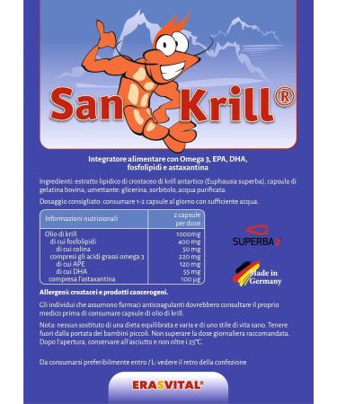 Buy SanKrill 500mg - Premium Antarctic Krill Oil Capsules with Omega 3 & Astaxanthin | 60 Count - Buy Online on GoSupps.com