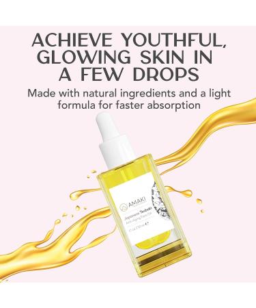 Amaki Japanese Tsubaki Oil: Face Moisturizer for Women - Anti Aging, Hydrating, Gua Sha Oil - 50ml - Buy Online on GoSupps.com
