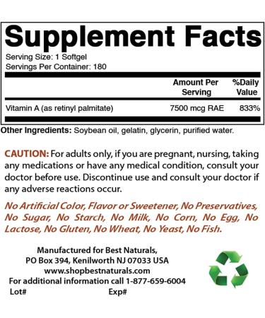 Best Naturals MK-7 Vitamin K2 100 mcg & Vitamin A 25000 IU - Buy Online on GoSupps.com