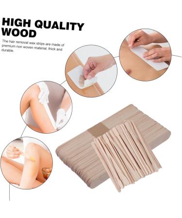Minkissy 400PCS Disposable Beauty Bar Sticks for Wax Body Hair Removal - Fleece Spatula & Natural Birch Wax Strips - Buy Online on GoSupps.com