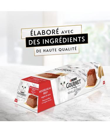 Buy Purina Gourmet Revelations Beef & Sauce - 4 x 57g Adult Cat Portions | Premium International Shipping - Buy Online on GoSupps.com