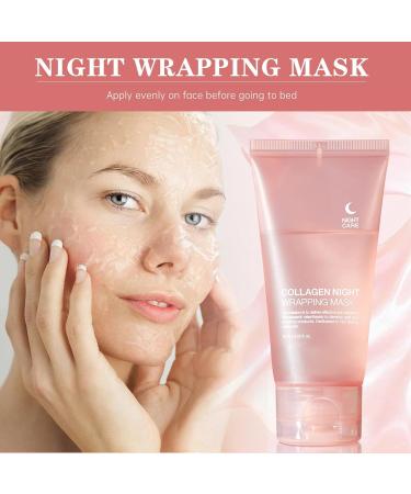 Collagens Night Wrapping Mask Firming Tear-Off Facepiece 75ml Night Facepiece Translucent Hydrating Firming Night Mask Hydrolyzed Collagens Perfect for Dry & Dehydrated Skin - Buy Online on GoSupps.com