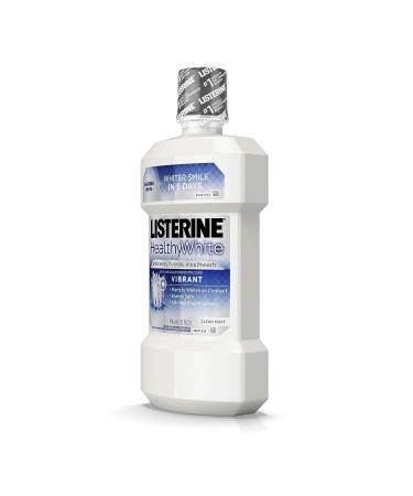Listerine Healthy Vibrant Multi-Action Fluoride Mouth Rinse 32 Fl Oz - Whitening Teeth & Fighting Bad Breath - Clean Mint - Buy Online on GoSupps.com