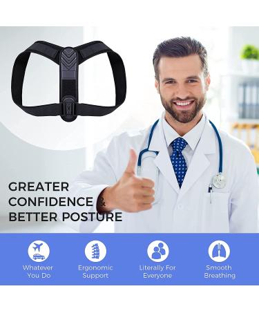 Posture Corrector for Men & Women - Adjustable Back Brace & Shoulder Support for Comfortable Clavicle Alignment - Buy Online on GoSupps.com