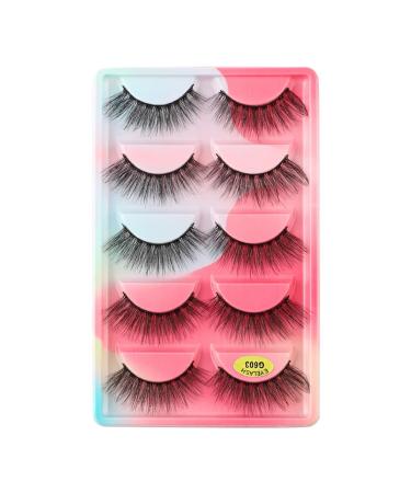 UAMOU Lashes 10/20/50/100 Boxes Mink Eyelashes 5 Pairs Natural False Eyelashes Thick Fluffy Faux Cils Lashes In Bulk G6 Cheerfully (Color : G603CS Size : 30 boxes)