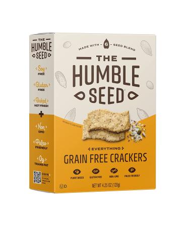 Humble Seed Grain Free Crackers | Everything Flavor 4.25 oz | Pack of 3 | Gluten Free, Plant Based, Non-GMO, Vegan | 6-Seed Blend - Buy Online on GoSupps.com