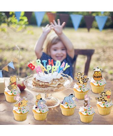 48CS Winnie Cupcake Toppers For Birthday Party Cupcake Decorations Baby Shower Decorations - Buy Online on GoSupps.com