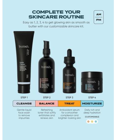 Buttah Skin Supreme Kit | Oil-Free Gel Cream Vitamin C Serum & Cleanser for Melanin Rich Skin | Black Owned Skincare - Buy Online on GoSupps.com