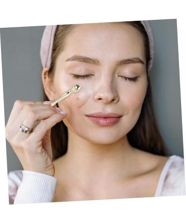 Frcolor Eye Cream Pent Massager & Face Roller - Multi-Functional Eye Massage Device with Spatula & Spoon - Golden 8x1cm - Buy Online on GoSupps.com