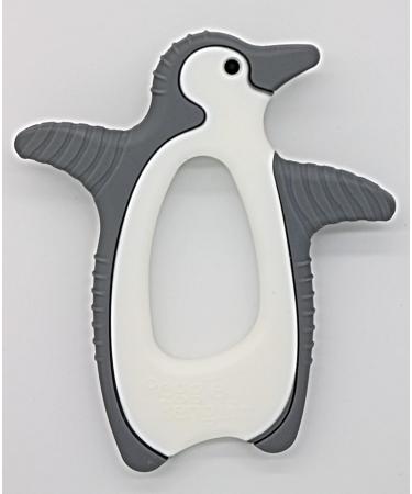 Bickiepegs Peggie the Penguin Sensory Bite Toy | Dental Aid for Babies & Toddlers | Front Gray & White Clip-On Teether - Buy Online on GoSupps.com