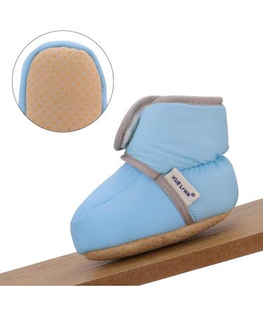 LACOFIA Baby Anti-Slip Winter Slipper Boots - Blue (6-12 Months) - Buy Online on GoSupps.com