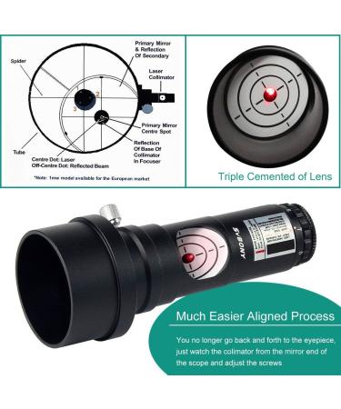 SVBONY Red Laser Collimator for Newtonian Telescope 1.25'' Alignment - 7 Bright Levels, Triple Cemented Lens - Buy Online on GoSupps.com