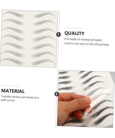 FRCOLOR 4 sheets Temporary Grooming Waterproof Decal Eyebrow Brow Makeup Hair-like Shaping on Transfers for 1 count (Pack of 1) Black - Buy Online on GoSupps.com
