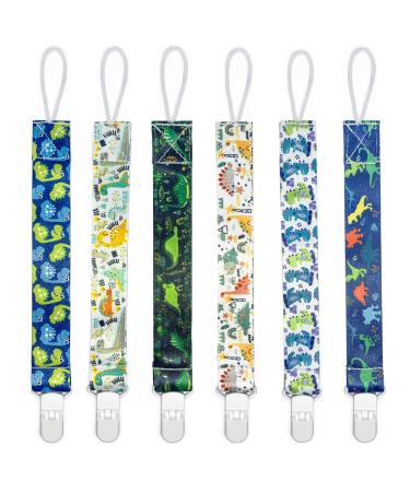 PandaEar Baby Pacifier Clips - 6 Pack Universal Holder Leash for Teething Toys - Boys and Girls Teethers - Buy Online on GoSupps.com