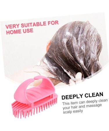 Buy Oatipho Silicone Shampoo Brush for Women - Scalp Massage & Shower Hand Scrubber - Pink - 10.5x7x5.5cm - International Shipping Available - Buy Online on GoSupps.com