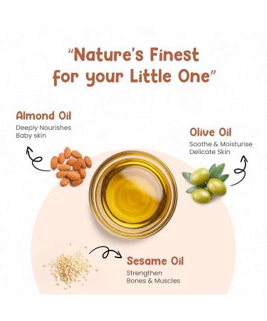 Buy Ayurvedic Baby Massage Oil & Herbal Natural Baby Wash - 18 Herbal Extracts Almond & Avocado - 200 ml International Shipping - Buy Online on GoSupps.com