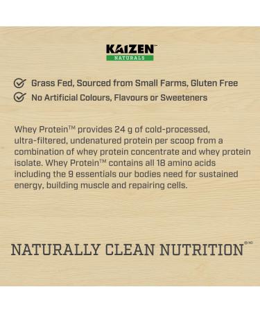 Kaizen Naturals Whey Protein Vanilla Bean 840g Pouch Vanilla 26 Servings (Pack of 1) - Buy Online on GoSupps.com