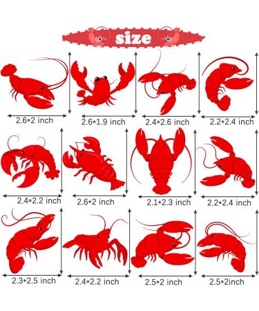 Lobster Cupcake Toppers 24Pcs Crawfish Cupcake Picks Crawfish Birthday Party Decorations Red Lobster Cake Picks for Under The Sea Baby Shower Supplies - Buy Online on GoSupps.com
