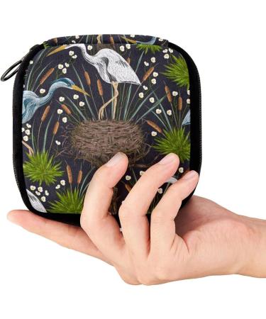 GIAPB Period Bag - Sanitary Napkin Storage & Makeup Pouch (Tree and Bird Color) - #3526 - Buy Online on GoSupps.com