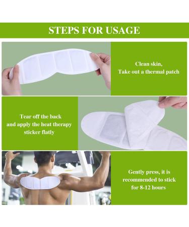 AlAREWO Portable Heat Therapy Patches - Pain Relief for Neck, Shoulder, Back, Abdomen - Non-Medicated Heating Wraps - M/L Heating Pads 6 Pack - Buy Online on GoSupps.com