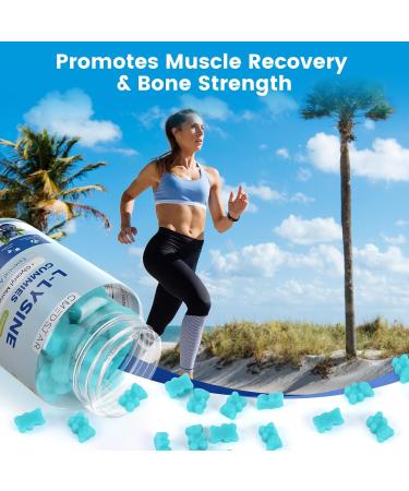 CMEDSTAR L-Lysine Gummies 1000mg with Glyceryl Monolaurin Supports Oral & Gut Health Immune Booster for Adults & Kids Sugar-Free Gluten-Free Non-GMO Vegan Blueberry Flavor 60 Count - Buy Online on GoSupps.com