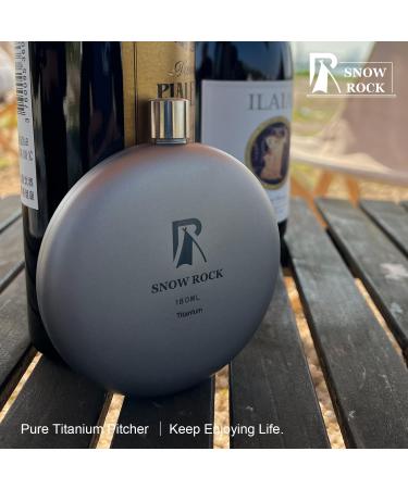 Snow Rock 180ml Titanium Hip Flask - Lightweight Portable Canteen for Camping and Hiking - Buy Online on GoSupps.com