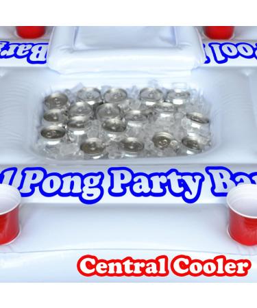 GoPong Pool Party Barge - Floating Beer Pong Table with Cooler & Cup Holders - Buy Online on GoSupps.com