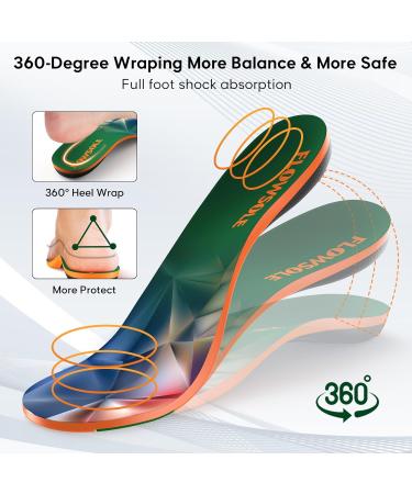 Insoles for Flat Feet - Gel Arch Support & Shock Absorption - Metatarsal Pain Relief Inserts - Comfortable Orthotics for Work Boots & Sneakers - XS Size - Buy Online on GoSupps.com
