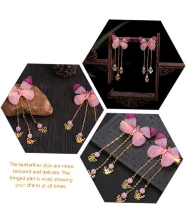 minkissy 3 Pairs Hanfu Butterfly Headdress Tassel Hairpins Butterfly Hair Accessories Kid Hair Clips Metal Hair Claw Clips Hairpin with Tassel Hanfu Hair Clip Chinese Tassel Hair Clip Girl - Buy Online on GoSupps.com