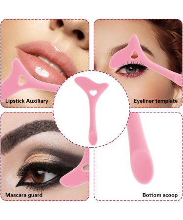 Jeffdad 4-Piece Reusable Silicone Eyeliner Template Set - Pink | Multifunctional Makeup Tool for Beginners and Professionals - Buy Online on GoSupps.com