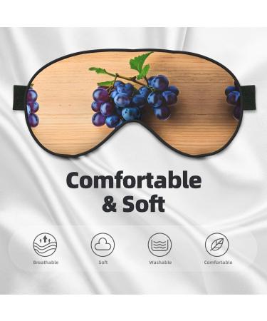 Buy SSIMOO Grape Pattern Print Double-Sided Eye Mask | Soft Light Blocking Sleep Mask for Best Sleep Quality - International Shipping Available - Buy Online on GoSupps.com
