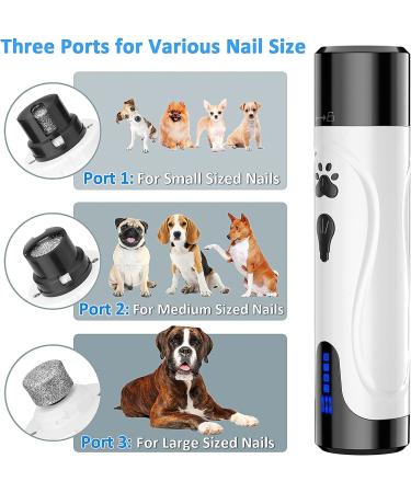 YABIFE Dog Nail Grinder Kit | Super Quiet Electric Pet Nail Trimmers for Dogs & Cats | 3 Speeds & 2 Grinding Wheels | Blue Scissor Design - Buy Online on GoSupps.com