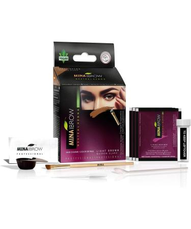 Mina ibrow Henna Hair Color Light Brown Long Lasting Natural Spot coloring and Hair Tinting Powder with Rose water for Henna fixing Water and Smudge Proof Upto 30 Applications Vegan and Cruelty free Light Brown+Rose Water - Buy Online on GoSupps.com
