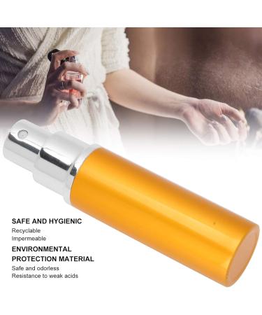Yinhing Portable Aluminum Perfume Spray Bottle Set Leak Proof Reusable Aluminum Nozzle Glass Bottle Empty Perfume Atomize for Travel 10ml By 5pc (Gold) - Buy Online on GoSupps.com