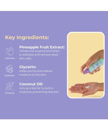 Evre Oh So Extra Pineapple & Coconut Teen Face Wash Gentle Cream Face Cleanser Cleanses & Hydrates 100% Natural Cruelty-Free & Palm-Free Great for Sensitive Skin 3.4 Fl Oz - Buy Online on GoSupps.com