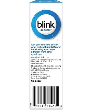 Buy Blink Gel Tears Lubricating Eye Drops 10 mL (Pack of 5) - Soothes Dry Eyes - Fast Shipping Worldwide - Buy Online on GoSupps.com