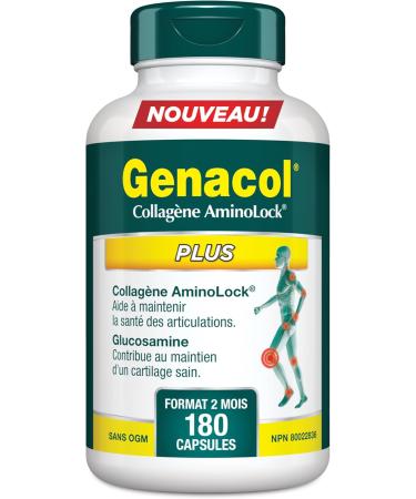 Genacol Glucosamine and Collagen Supplement | Support Joint Health and Helps Relieve Joint Pain in Hips Shoulders Ankles and Knees |GENACOL PLUS 180 Capsules 180 count (Pack of 1) - Buy Online on GoSupps.com
