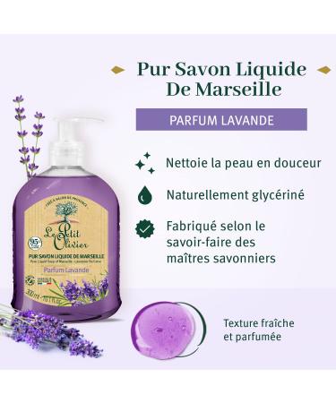 Le Petit Olivier Pure Marseille Liquid Soap - Lavender - 10.1 oz - Gentle Skin Cleanser - Vegetable Origin - International Shipping Available - Buy Online on GoSupps.com