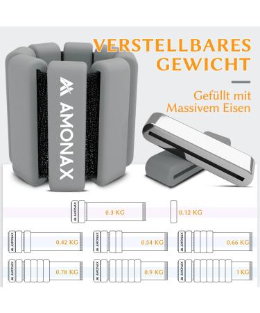 Buy Amonax 1kg Ankle Weights Set - Fitness Weights for Legs & Arms Ideal for Pilates Yoga & Dance | Free Global Shipping - Buy Online on GoSupps.com