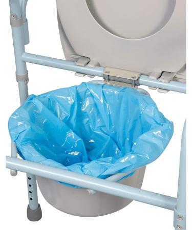Carex Premium Commode Liners 72 Pack - Leak Proof, Fits Most Commodes, Absorbent Powder, Holds 2 Quarts Liquid, Disposable - Blue - 72 Count - Buy Online on GoSupps.com